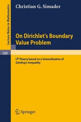 Cover of On Dirichlet's Boundary Value Problem