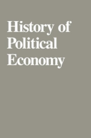 Cover of The Role of Government in the History of Economic Thought