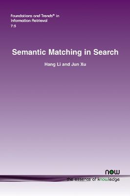 Book cover for Semantic Matching in Search