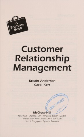 Book cover for Customer Relationship Management