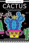 Book cover for CACTUS Swear Word Coloring Book Midnight Edition Vol.1