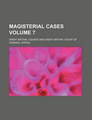 Book cover for Magisterial Cases Volume 7