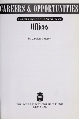 Cover of Careers inside the World of Offices