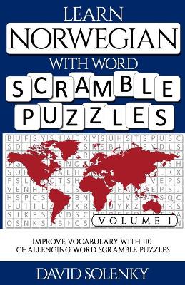 Book cover for Learn Norwegian with Word Scramble Puzzles Volume 1