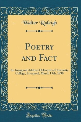 Cover of Poetry and Fact