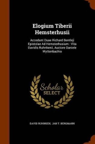 Cover of Elogium Tiberii Hemsterhusii