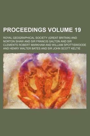 Cover of Proceedings Volume 19