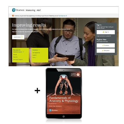 Book cover for Fundamentals of Anatomy & Physiology, Global Edition -- Modified Mastering A&P with Pearson eText
