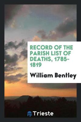 Book cover for Record of the Parish List of Deaths, 1785-1819