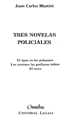 Cover of Tres Novelas Policiales