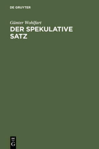 Cover of Der Spekulative Satz