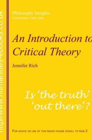 Cover of An Introduction to Critical Theory