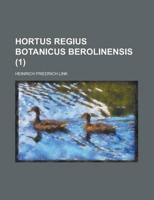 Book cover for Hortus Regius Botanicus Berolinensis (1)