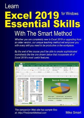 Book cover for Learn Excel 2019 Essential Skills with The Smart Method