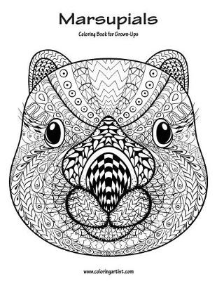 Cover of Marsupials Coloring Book for Grown-Ups 1