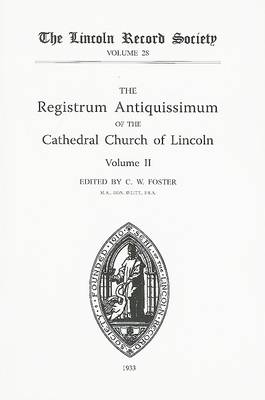 Book cover for Registrum Antiquissimum of the Cathedral Church of Lincoln [2]