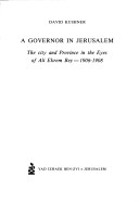 Book cover for Agovernor in Jersualem 1906-8