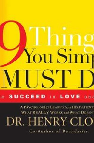 Cover of 9 Things You Simply Must Do (Library Edition)