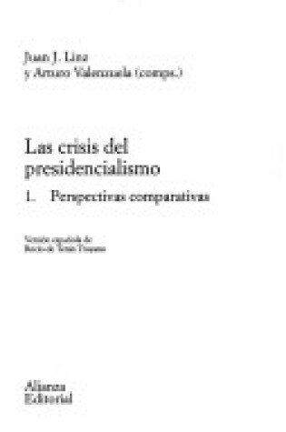 Cover of Crisis del Presidencialismo