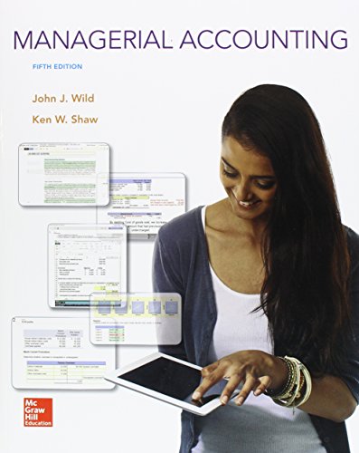 Book cover for Managerial Accounting with Connect