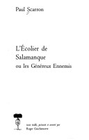 Cover of L'Ecolier de Salamanque Ou Les Genereux Ennemis