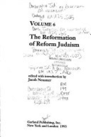 Cover of The Reformation of Reform Judaism