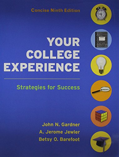 Book cover for Your College Experience 9e Concise & Bedford/St. Martin's Planner