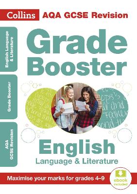 Book cover for AQA GCSE 9-1 English Language and Literature Grade Booster (Grades 4-9)
