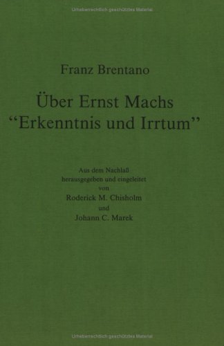 Cover of UEber Ernst Machs Erkenntnis und Irrtum