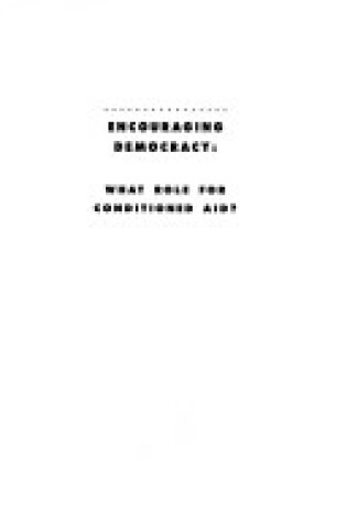 Cover of Encouraging Democ Pb