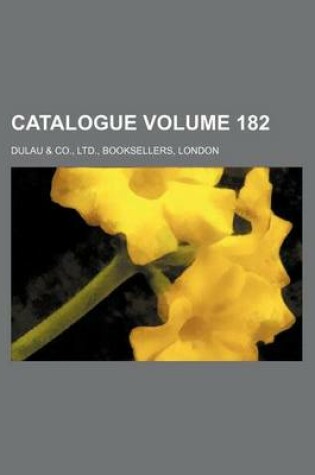 Cover of Catalogue Volume 182