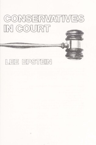 Cover of Conservatives in Court
