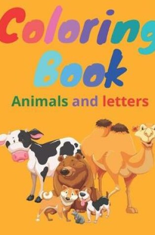 Cover of coloring books animals and letters.
