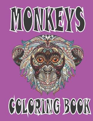 Book cover for Monkeys Coloring Book