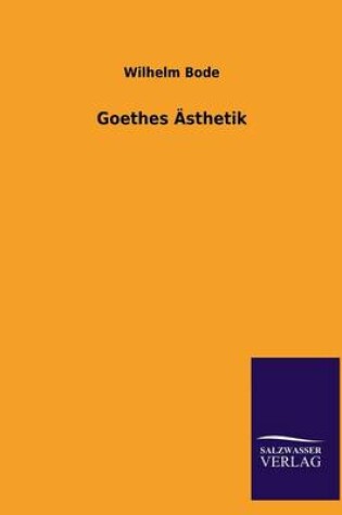 Cover of Goethes Asthetik