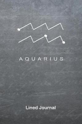 Book cover for Aquarius Lined Journal