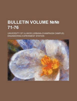 Book cover for Bulletin Volume 71-76