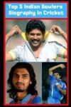 Book cover for Top 5 Indian Bowlers Biography in Cricket