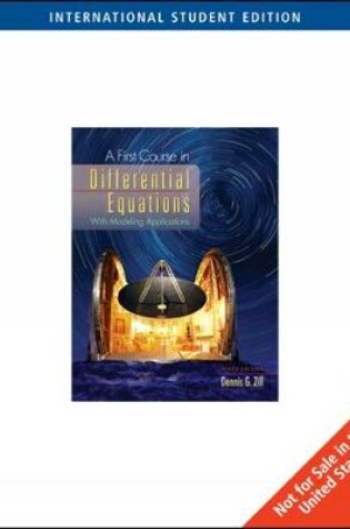 Cover of A First Course in Differential Equations, International Edition