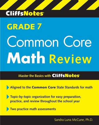 Book cover for Cliffsnotes Grade 7 Common Core Math Review