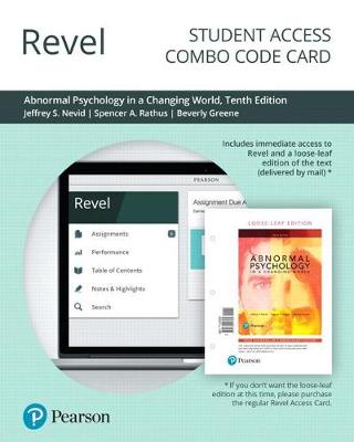 Book cover for Revel for Abnormal Psychology in a Changing World -- Combo Access Card