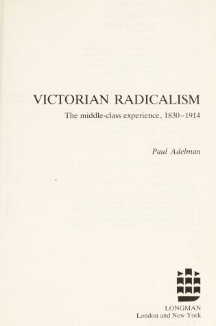 Cover of Victorian Radicalism