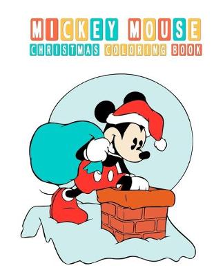 Book cover for mickey mouse christmas coloring book