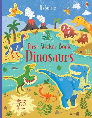 Book cover for First Sticker Book Dinosaurs