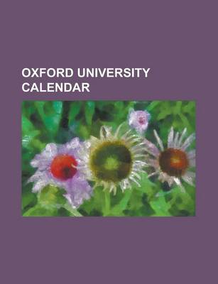 Book cover for Oxford University Calendar