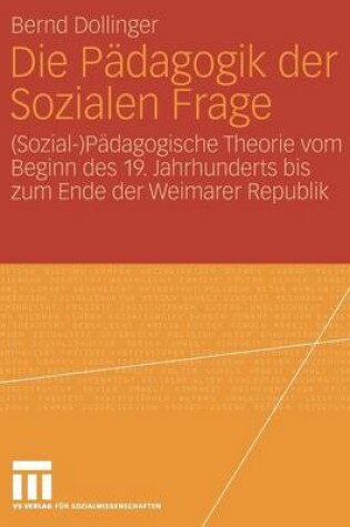 Cover of Die Padagogik Der Sozialen Frage