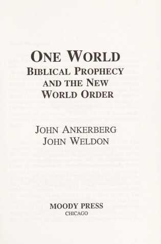 Cover of One World