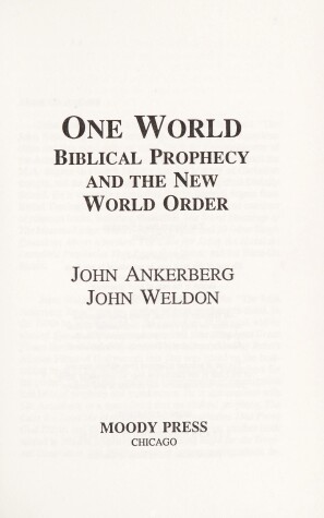 Book cover for One World