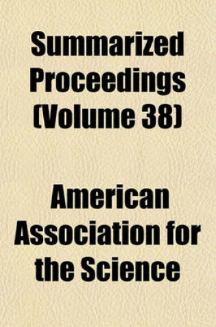 Cover of Summarized Proceedings (Volume 38)
