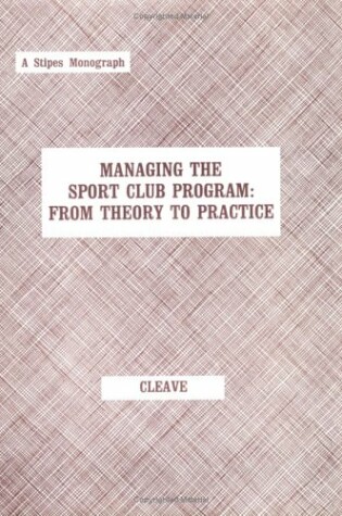 Cover of Managing the Sport Club Programme